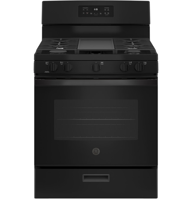 GE® 30" Free-Standing Gas Range - Black