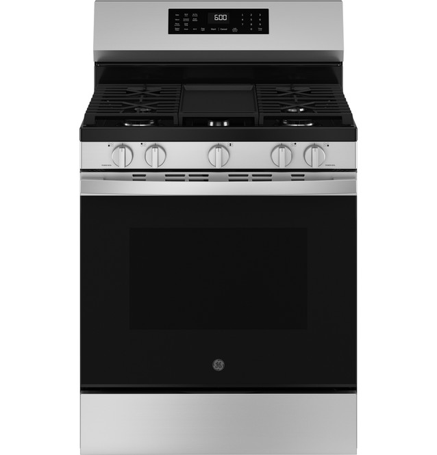 GE® 30" Free-Standing Gas Convection Range - Stainless Steel
