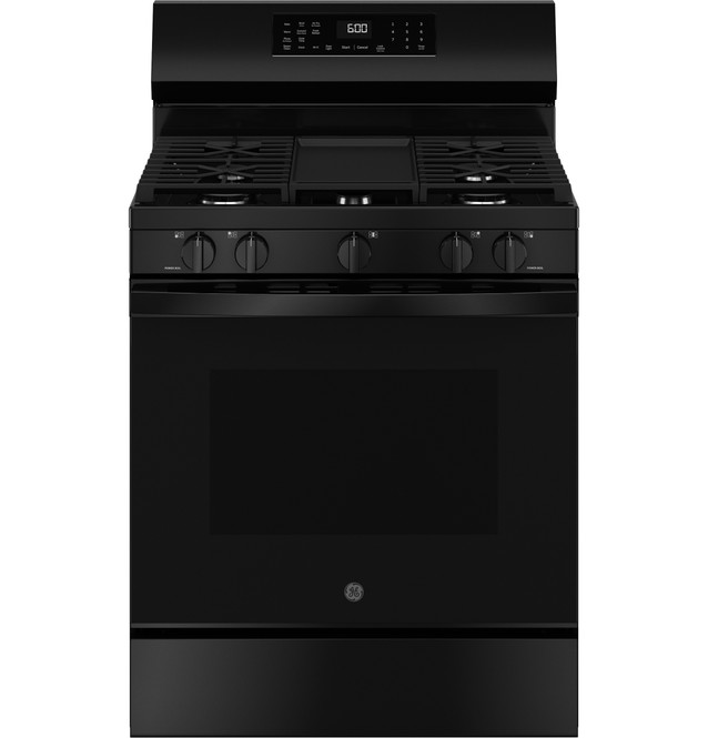 GE® 30" Free-Standing Gas Convection Range - Black