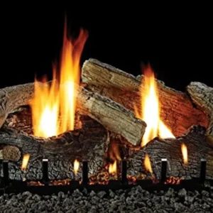 White Mountain Hearth Stacked Aged Oak Log Set